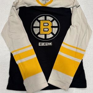 Bruins Official Vintage White and Yellow Jersey